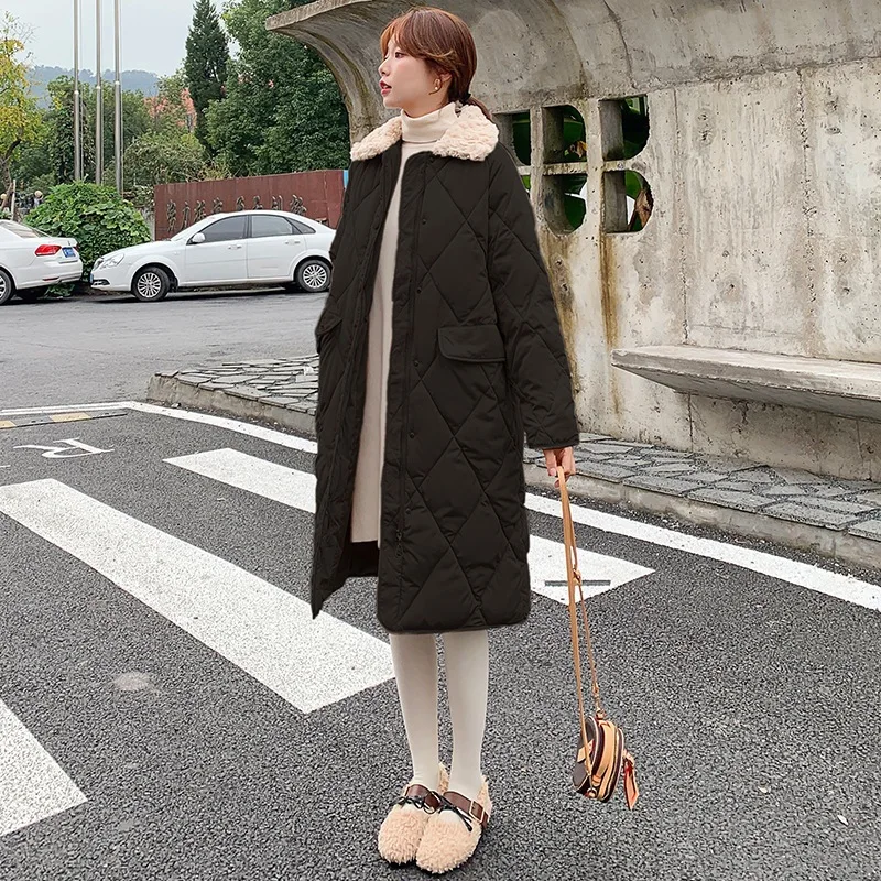

Cotton-padded Parkas Women's Mid-length 2026 Winter New Korean Version Stand Collar Large Size Down Padded Jacket Parkas