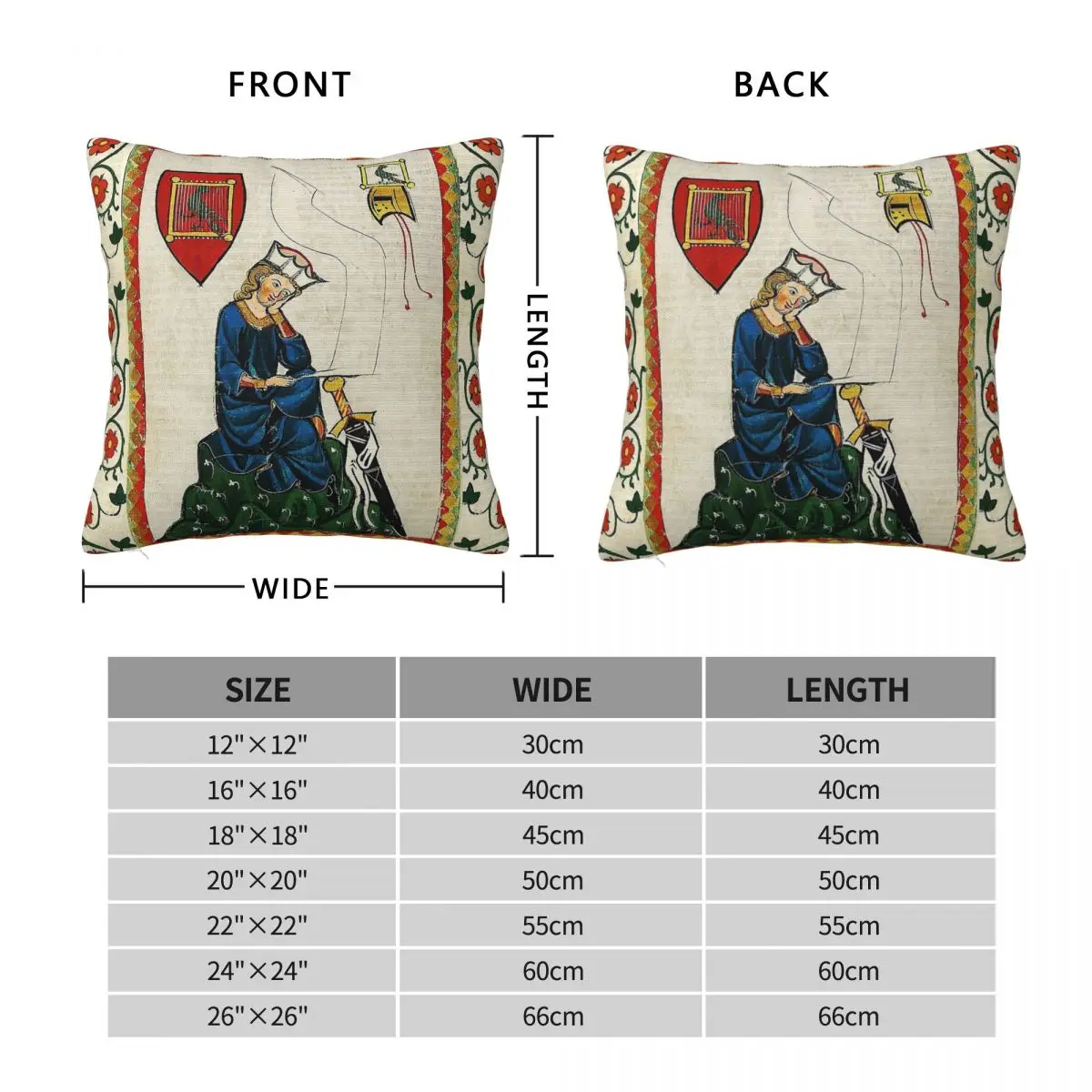 Lyric Poet Walther Von Der Vogelweide Square Pillowcase Polyester Linen Velvet Pattern Zip Pillow Case Sofa Seater Cushion 45x45