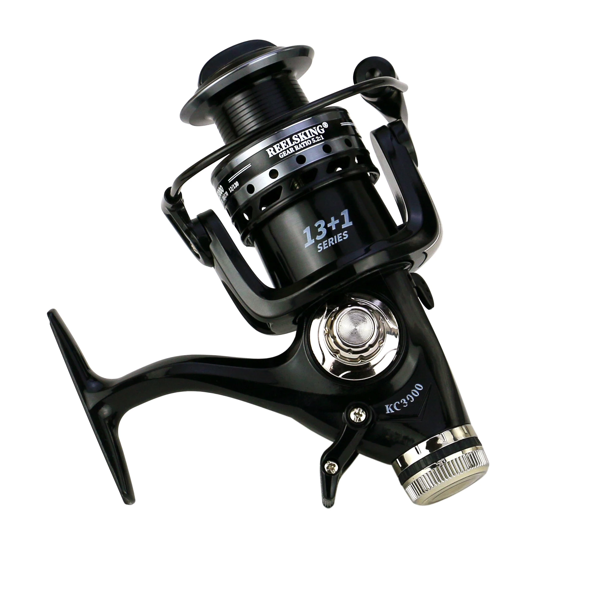 Imagem -06 - Metal Spool Carretel de Pesca com Freio Duplo Baitcasting Reel Roda Girando Ferramentas de Pesca 13 Mais 1bb 5.2:1 Relação de Engrenagens