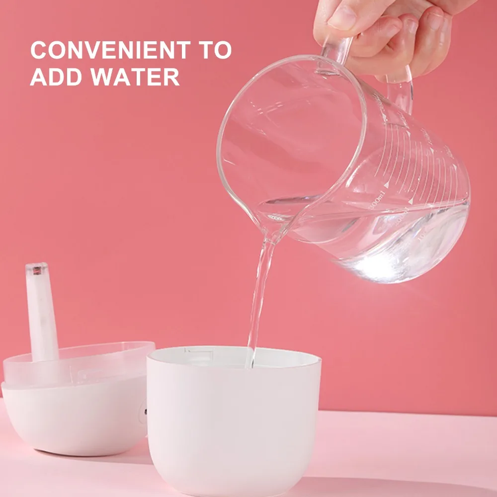 2 Pack 220ml Capacity USB Mini Humidifier 2 Mist Modes Auto Shut-Off Aroma Diffuser Humidifier 5 Color Light USB Powered