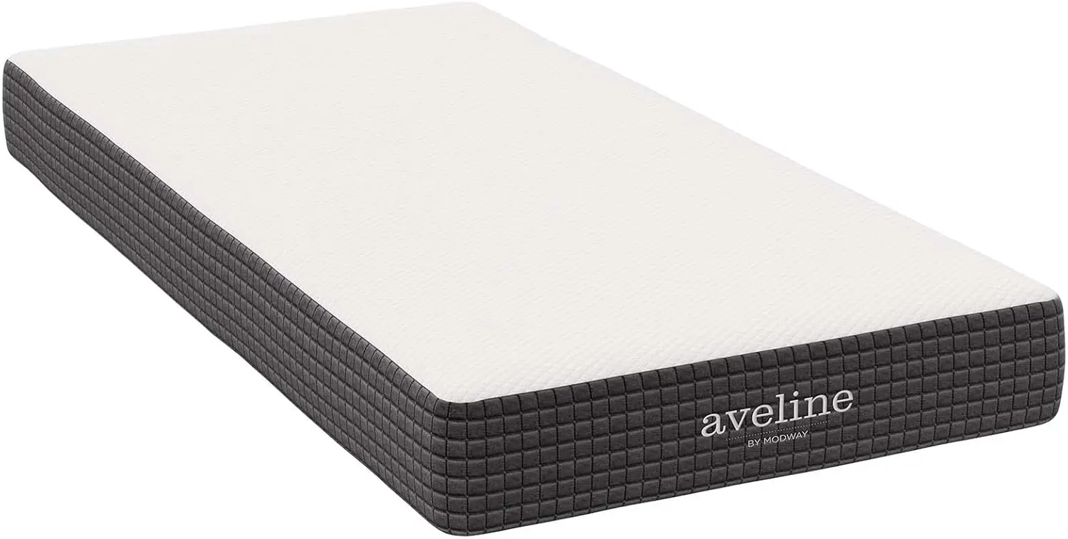 Aveline Memory Foam Bed Mattress Conventional, Twin,Firm, White