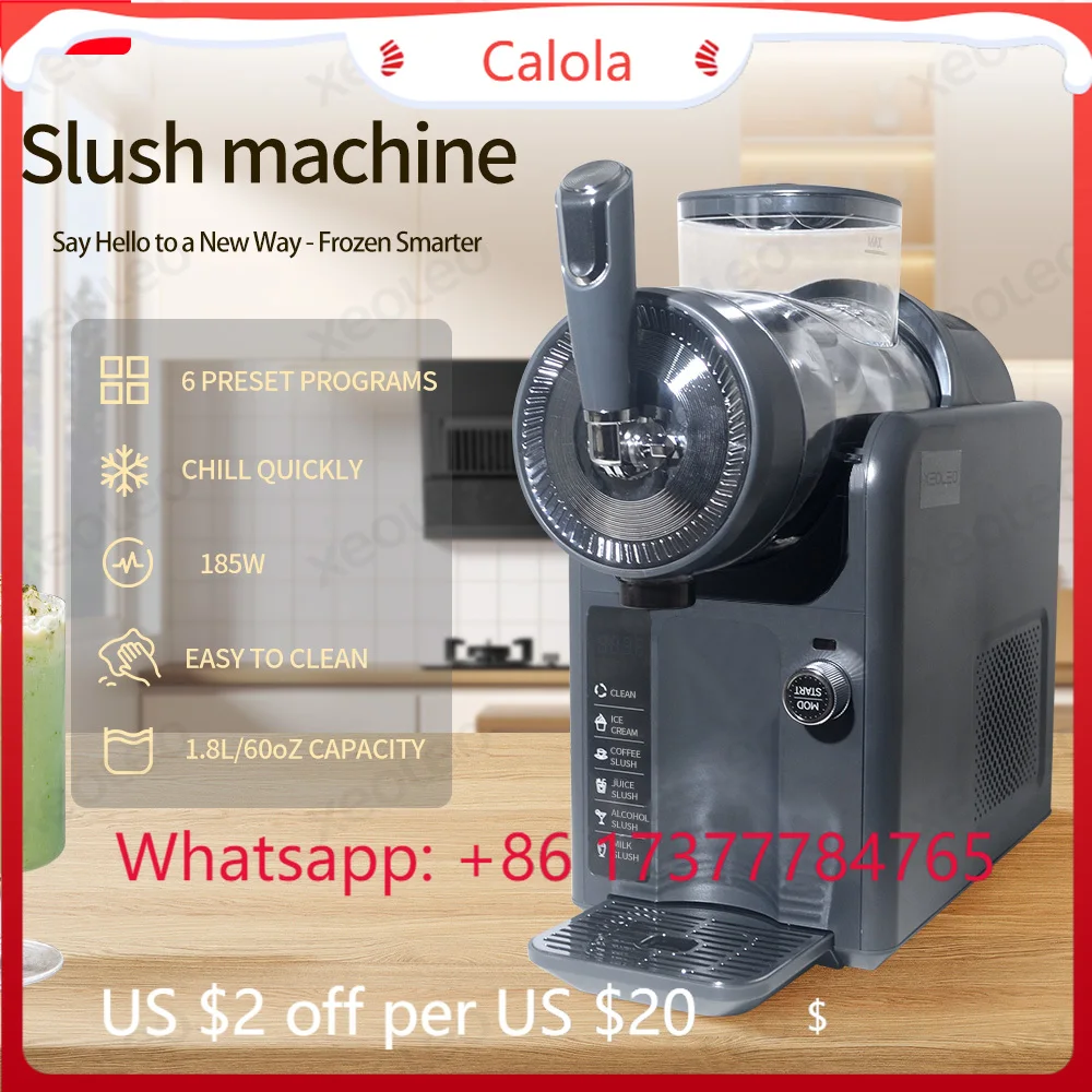 Snow Melting Granizing Machine, 1.8L 185W Automatic Cold Drink Slush Ice Cream Smoothie Maker