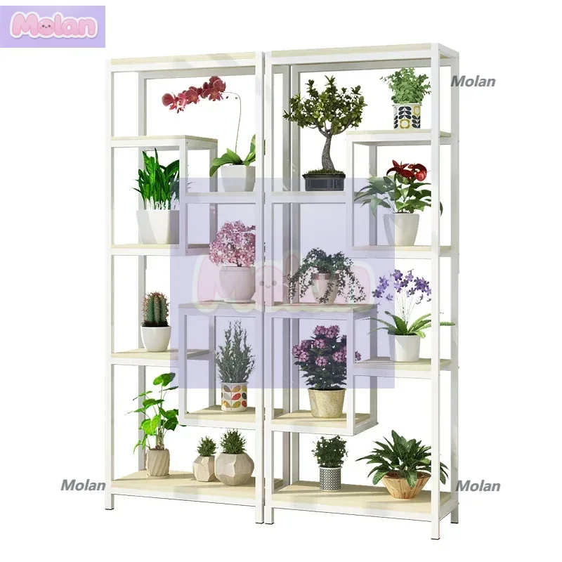 

Living room loft wrought iron baffle shelf solid wood partition entrance screen bogu display shelf floor bookshelf gold