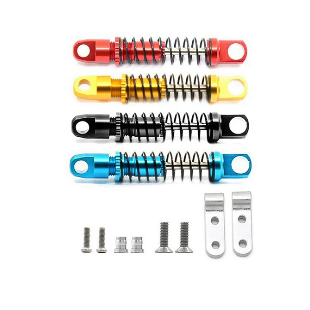 M07K-1 Set For WPL D12 Model Car Metal Shock Absorber Rear Axle Spring Shock Absorber Seat Parts Accessories Black