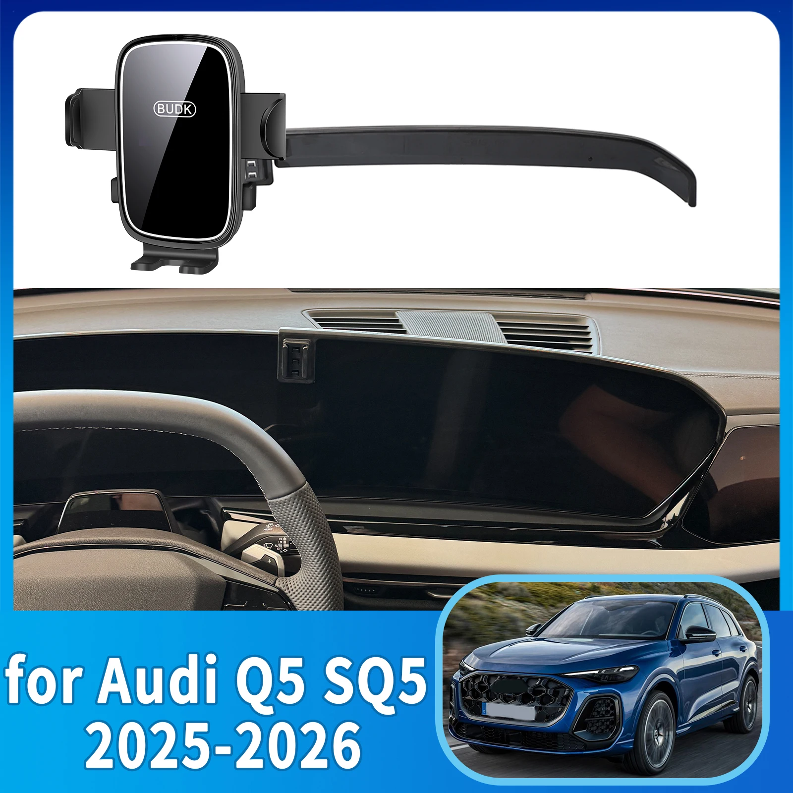 

GPS Bracket Navigation Stand Auto Accessories Car Mobile Phone Holder for Audi Q5 SQ5 Sedan 2025 2026 Sportback Electric