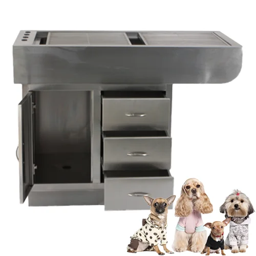 

Aeolus Dog Preparation Table Pet Dental- Table with Stainless Steel Tub and Cabinets- Right Hand