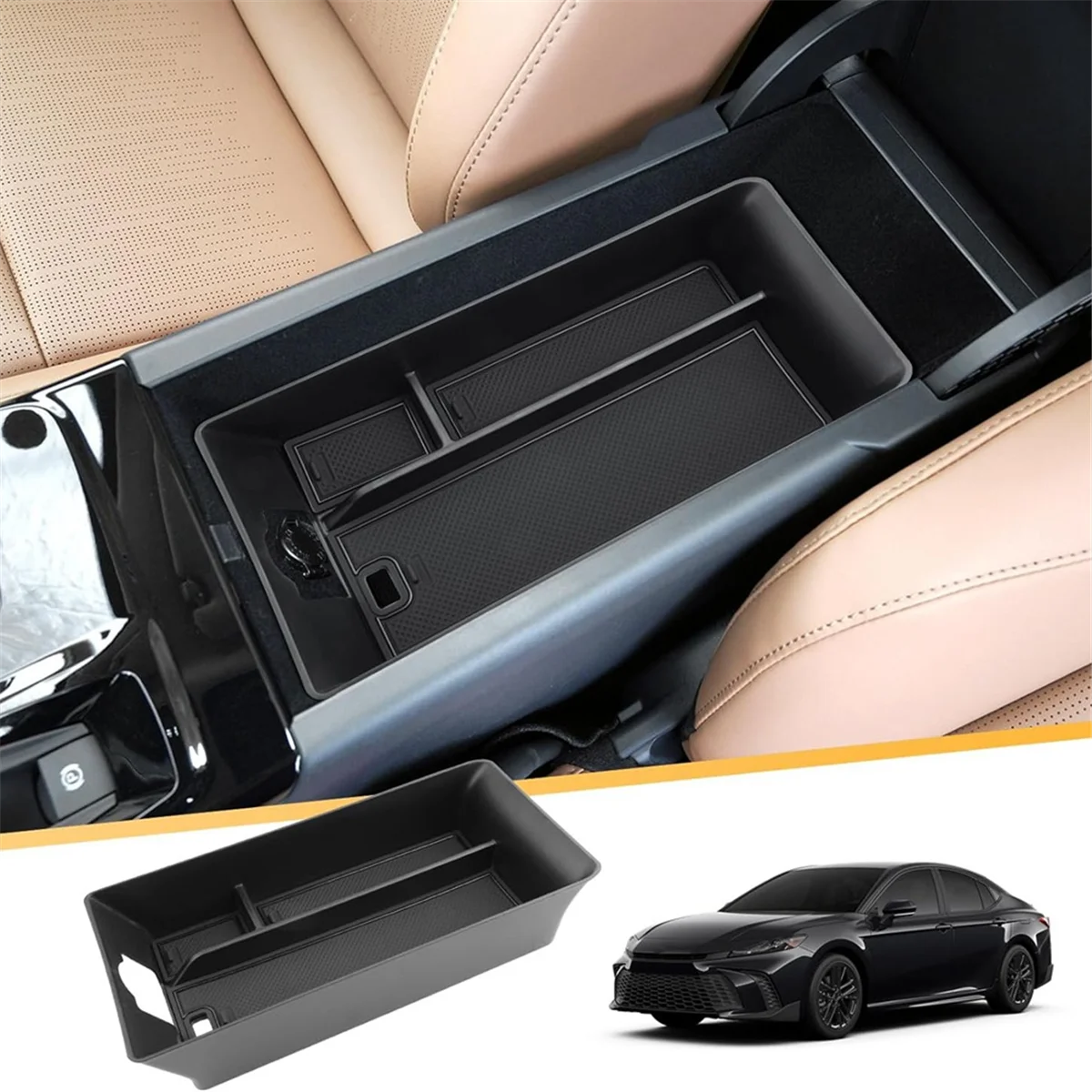 Center Console Organizer Armrest Storage Box Tray for Toyota Camry LE/SE/XLE/XSE 2024 2025 Accessories