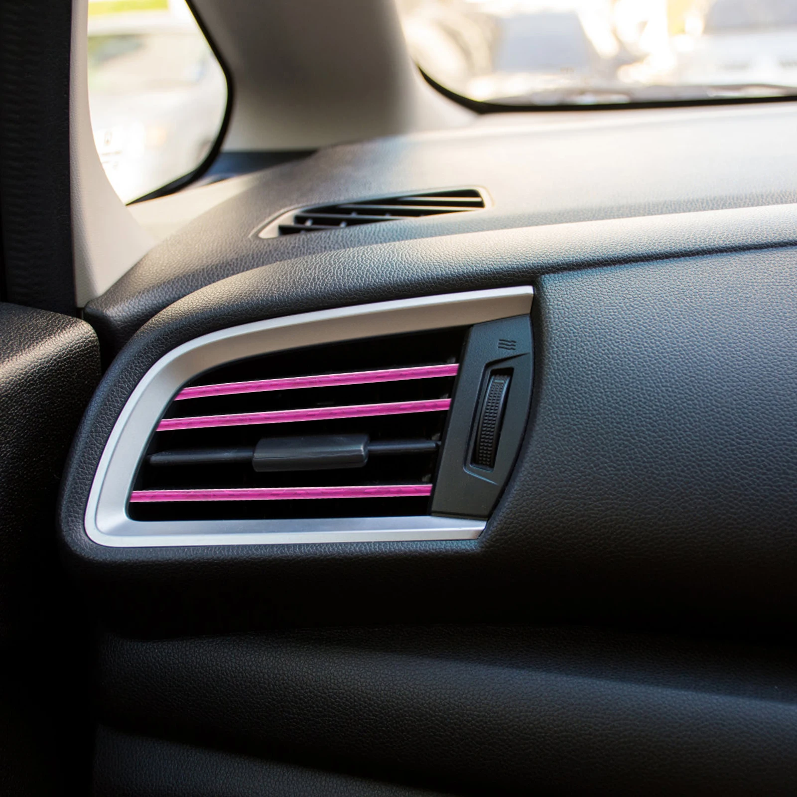 

10pcs Car Vent Outlet Trim Strips U-Shaped Clip Durable Conditioning Decorative Trim Vehicle Interior Bright Color Car