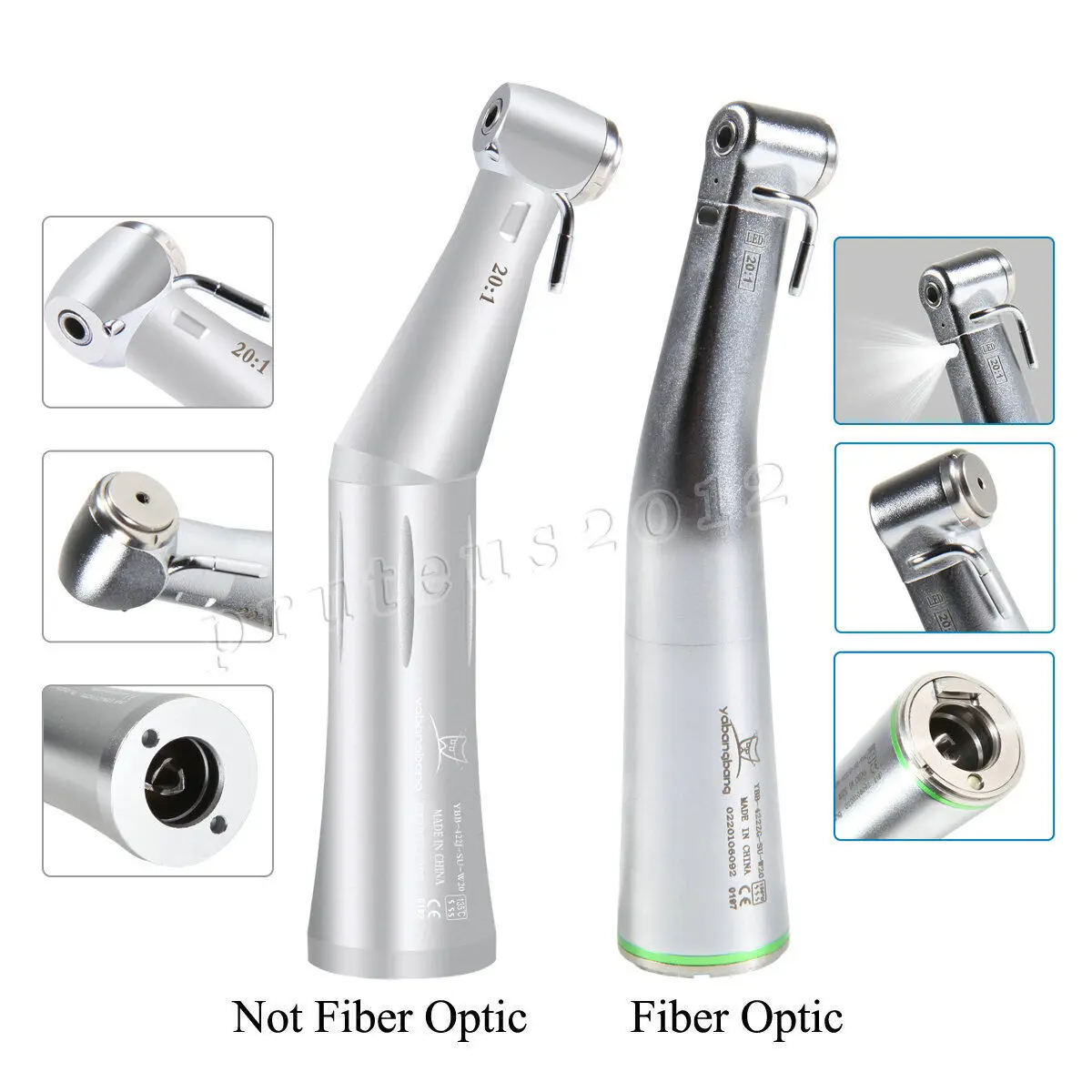 

20:1 Reduction Dental Implant Low Speed Fiber Optic Led/No Led Contra Angle Handpiece Push Button Turbine Nsk Type