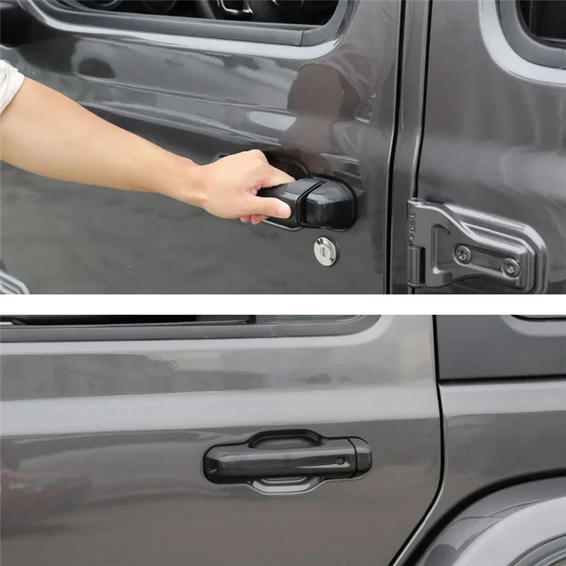 

For Jeep Wrangler JL 2018-2023 4-Doors Tailgate Door Grab Handle Decorative Cover Trim ABS Carbon Fiber Parts Accessories