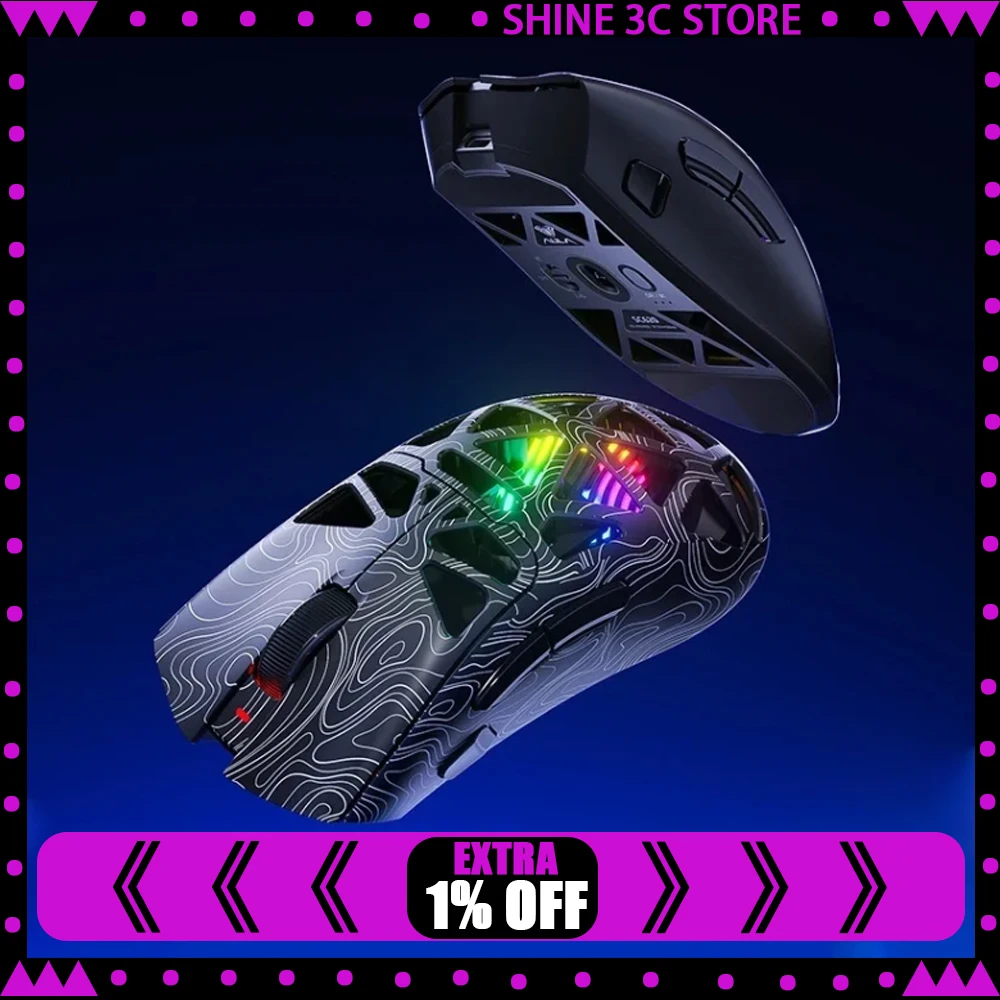 Mouse Sem Fio AULA SC620, Mouse de Jogo Sem Fio Três Modos FPS, Leve, Acessórios para Gamers, Presentes