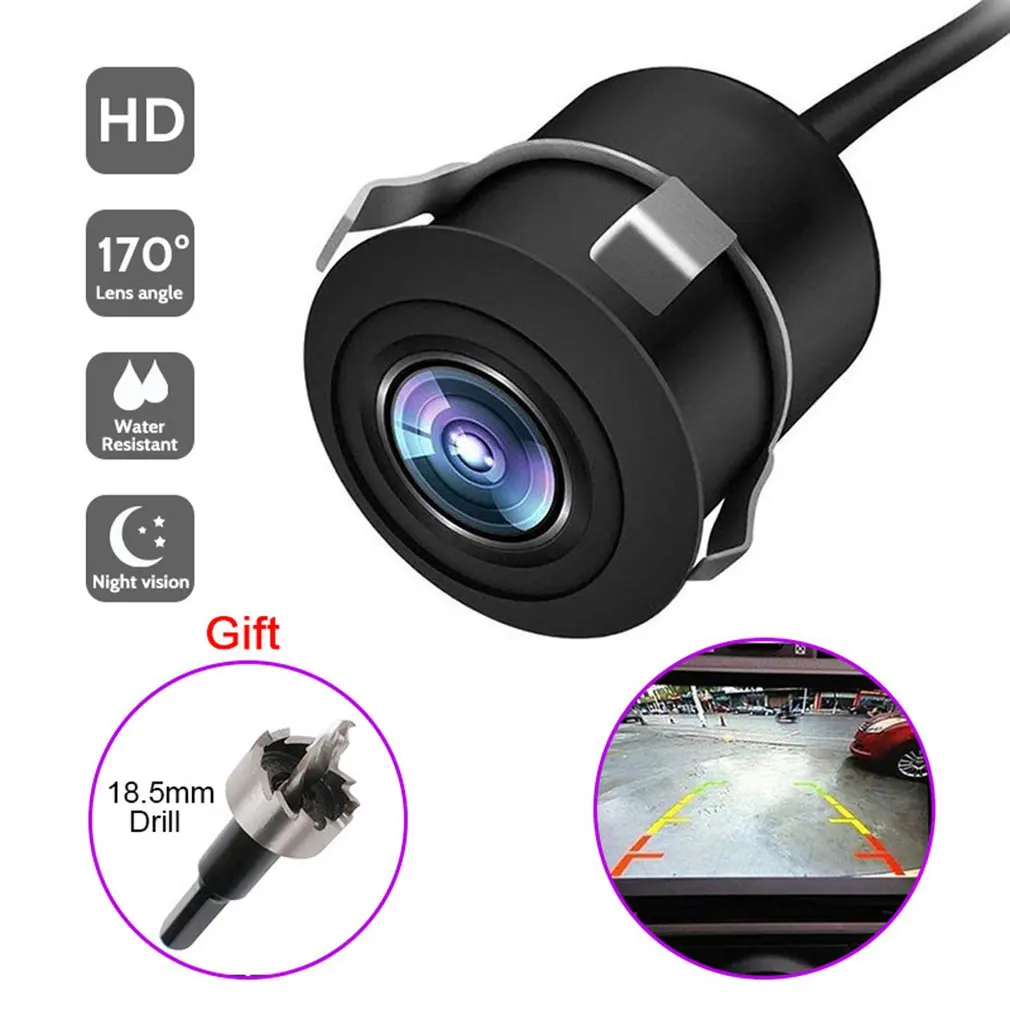 Car Rear Reverse Camera Rearview 170° Car Infrared Auto Night Vision Waterproof Parking Reversing HD Image Sensor Rear View