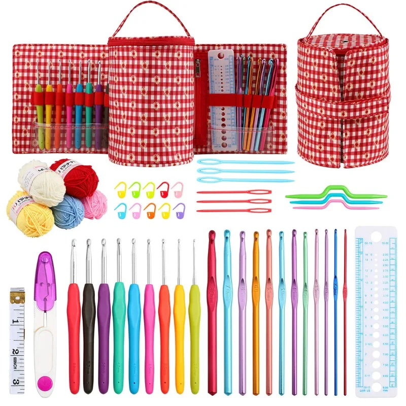 Storage Roll Bag Beginner Wool Crochet Set Portable Internal and External Separable