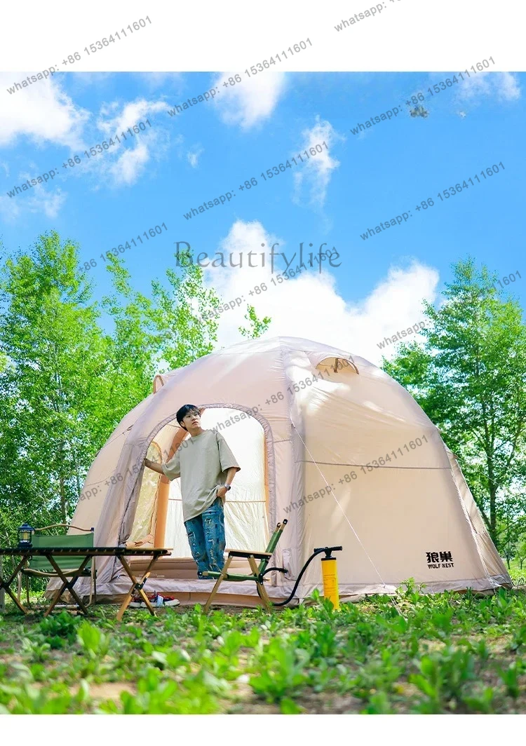 

foldable portable rainproof Inflatable tent round outdoor camping