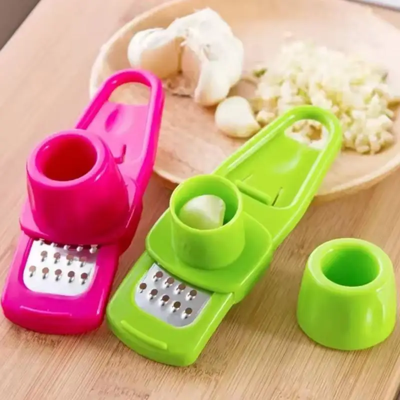 1Pcs Garlic Crusher Press Multi-Functional Manual Ginger Garlic Grinding Grater Cutter Garlic Peeler Kitchen Tools