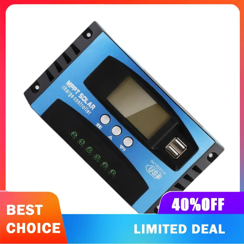 PVC Dual USB Port Solar Controller MPPT Technology Auto Discharge 12V 24V 1. Dual USB Port Charge