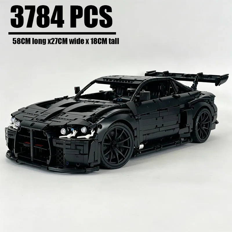 New Technical MOC-161785 Scale 1:8 M4 GT Flagship Supercar Racers Vehicles Model Building Blocks Bricks Toys Birthday Gifts