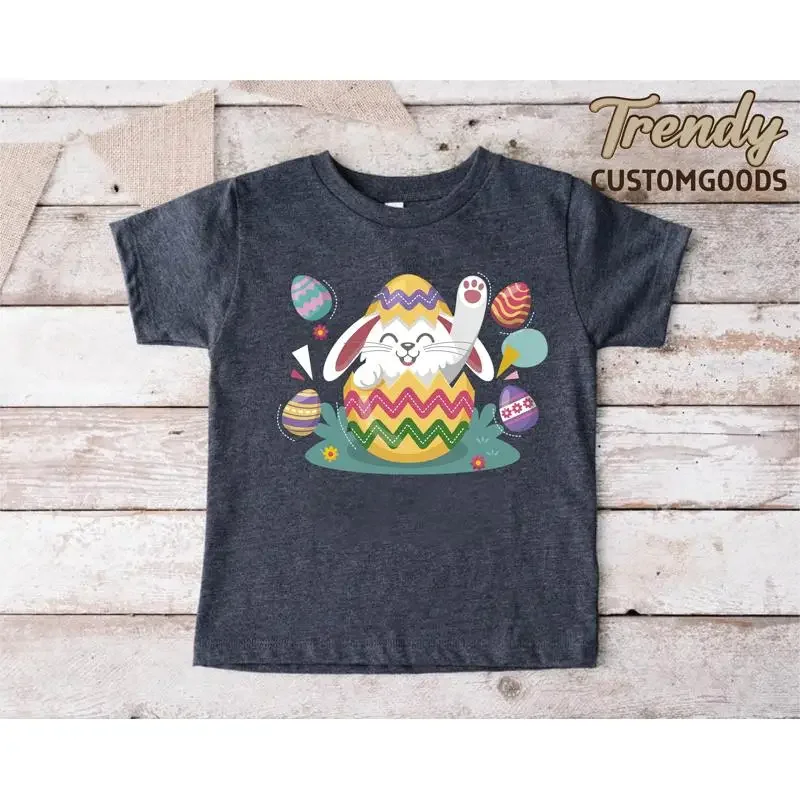 Cute Easter Bunny Toddler T Shirt Egg Kids Day Women Outfit RabbiT