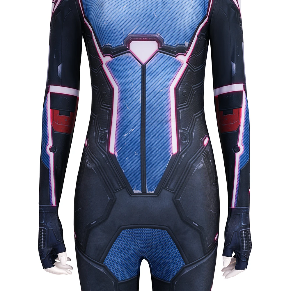 ミオコスプレ衣装女性 Disfraz ジャンプスーツの分割ハロウィンカーニバルパーティー服