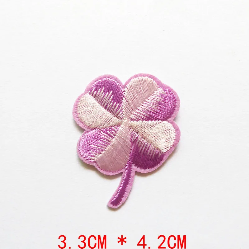 10Pcs Lucky Clover Stickerei Patches Nähen Applique Eisen Auf Für Kleidung Kleid T-shirt Schuhe DIY Handwerk Reparatur Loch Aufkleber nette