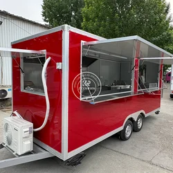 OEM Commercial Mobile Food Truck for Sale Stainless Steel Hot Dog Food Carts Street Dicing Van with Fast Food Snacks