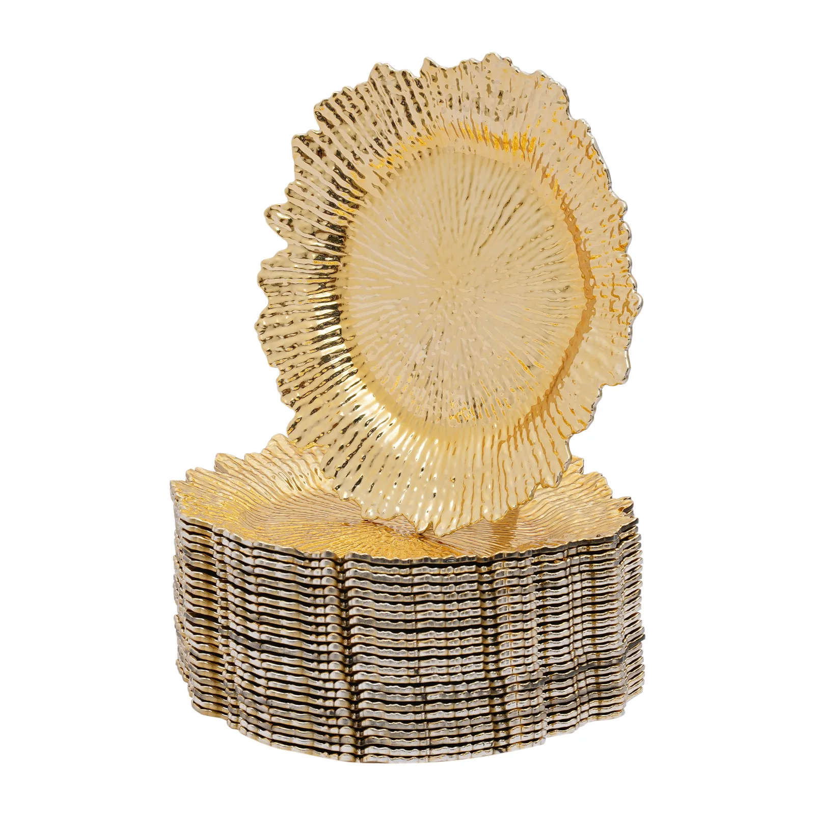 

24Pcs Round Charger Plates, for Dinner Plates,Wedding,Party Elegant Decoration Salad Plates, Soup Bowls and Plates Less Than 11" in Diameter