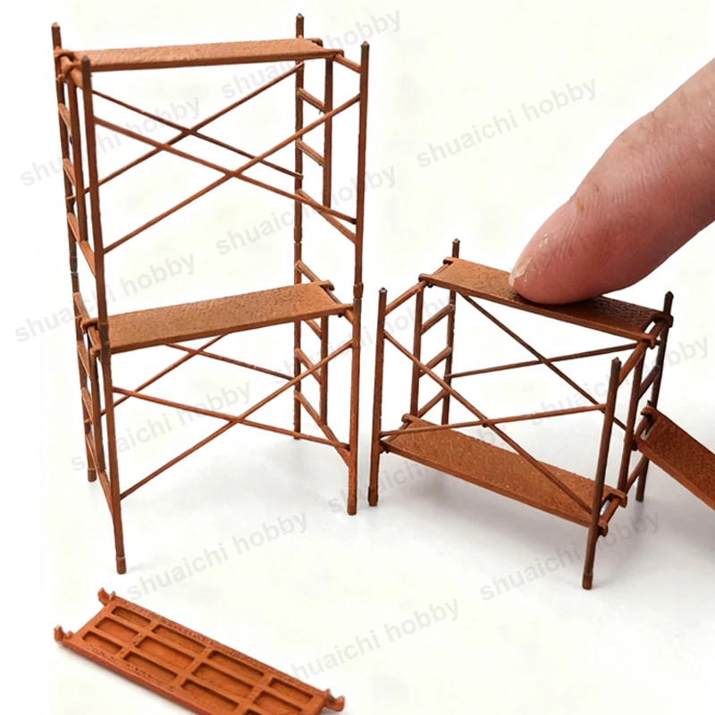 1Set 1/64 Schaal Steiger Model Kit 3D Gedrukt Steiger met Pedaal DIY Diorama Onderdelen voor Miniatuur Auto Bouwplaats scène
