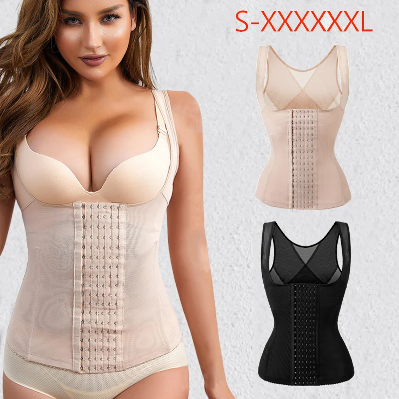 Women's Tummy Control Waist Trainer Vest Slimming Body Shaper Sheath Belt Corset Cincher Flat Belly Girdle for Shapewear