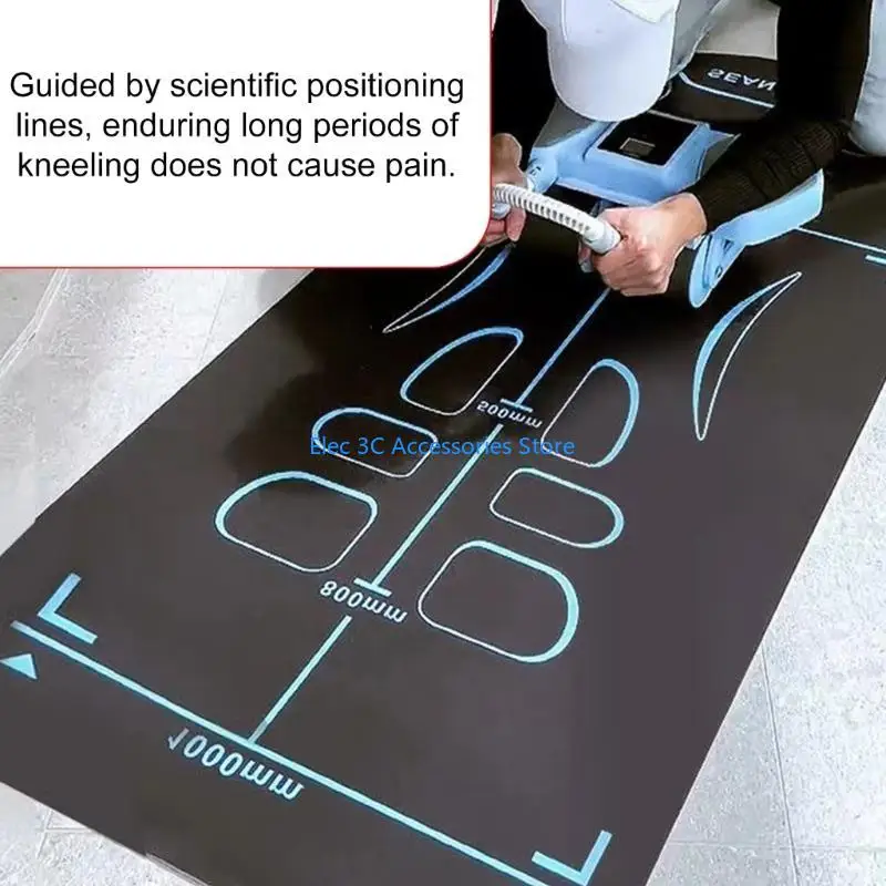 Y51A Nonslip TPE Workout Mat with Positioning Markings for Ab Wheel and Easy to Storage Home Fitness Mat Blanket
