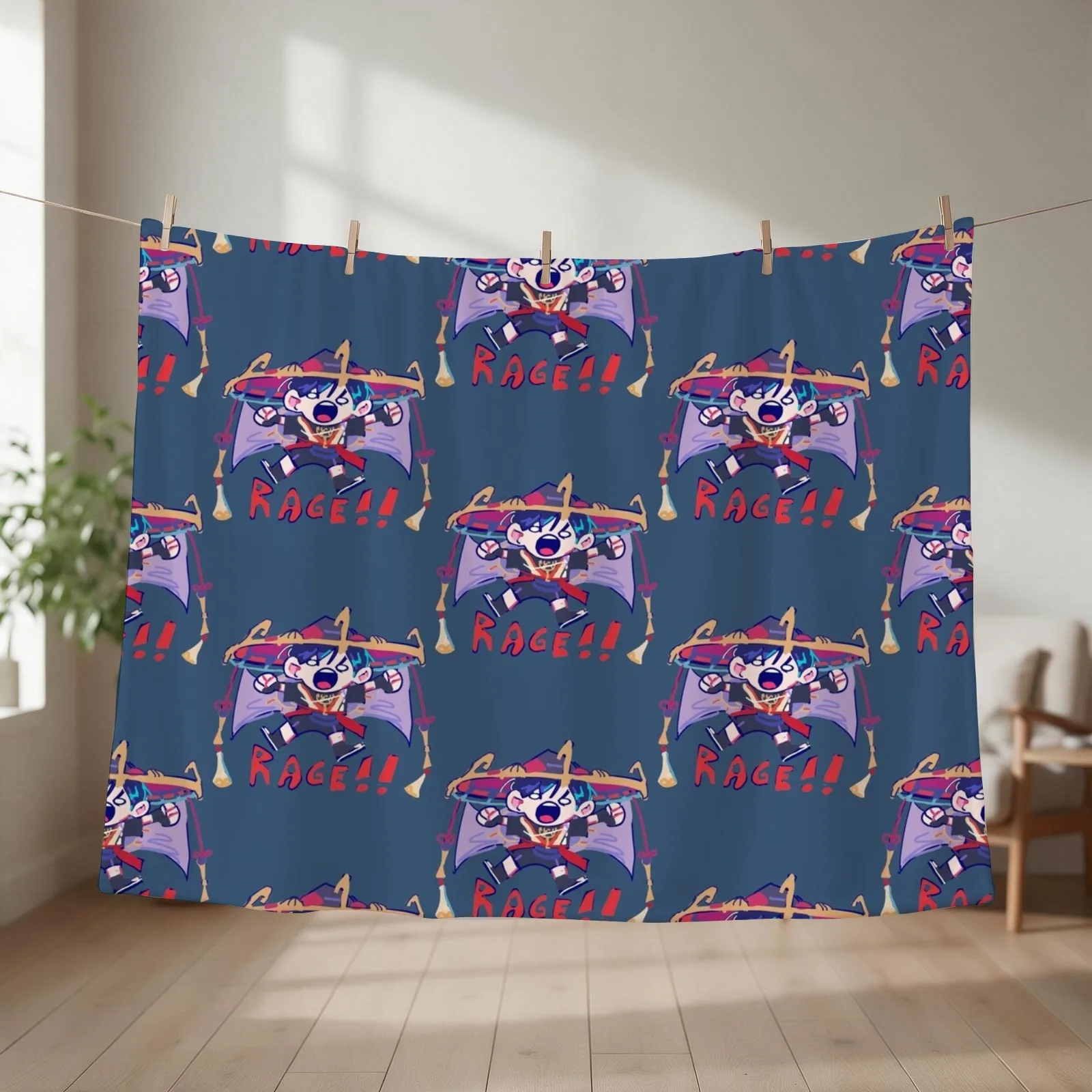 Rage de Scaramouche Throw Blanket couch cozy soft plush fuzzy picnic outdoor blanket