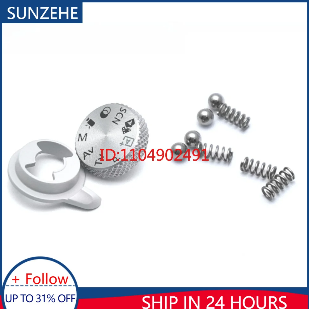 A Complete Set of Silver Function Top Cover Mode Wheel New for Canon EOS R50 with Iron Beads Power Camera Repair Part