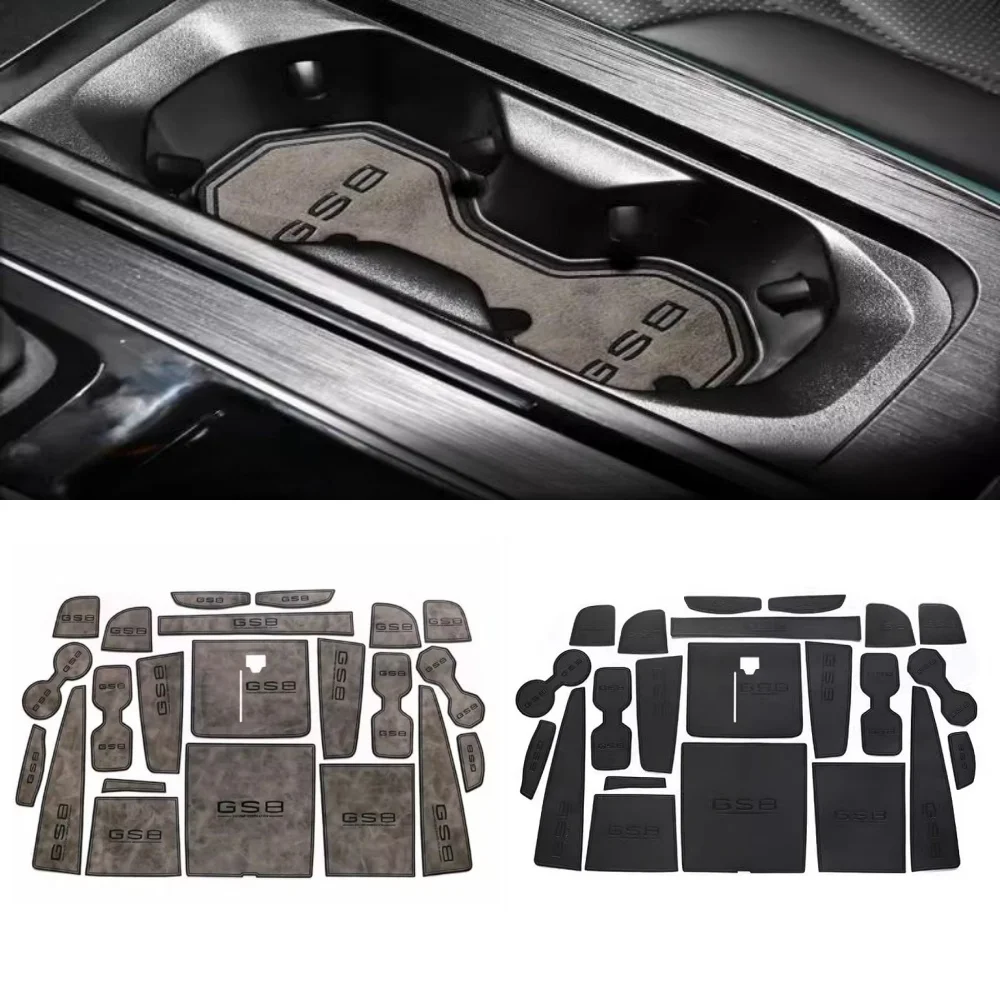 

For Trumpchi GAC GS8 2022 2023 2024 Accessories Car Door Central Console Water Cup Storage Box Gate Groove Mat Non-slip Mats