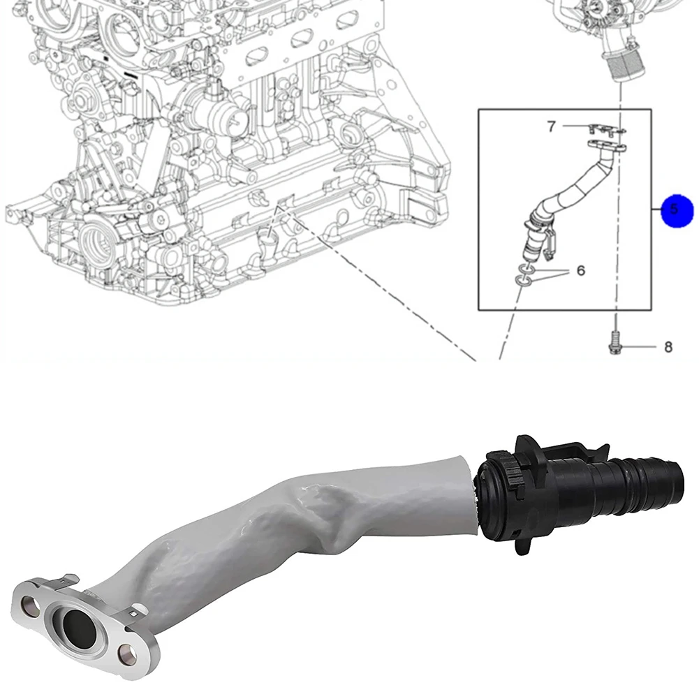 Eco-Friendly Engine Turbo Oil Return Pipe Tube 55587854 For Chevy Cruze Sonic Trax Buick Encore 1.4L, Oil Return Hose Line 55569