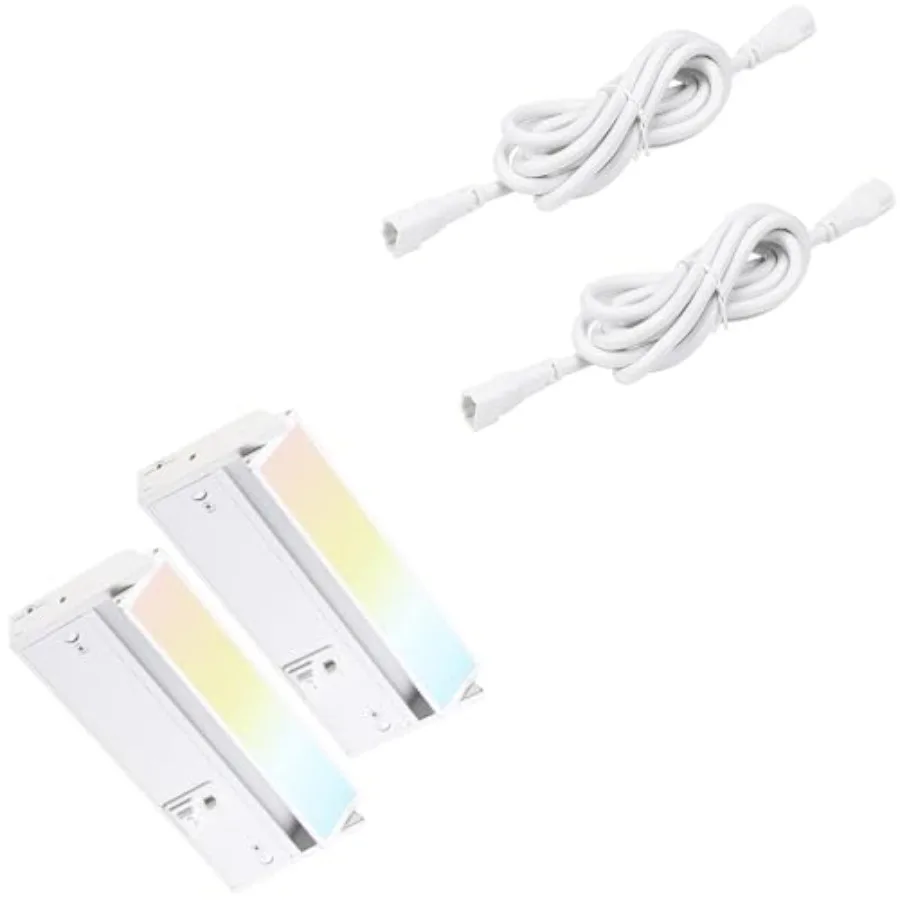 

Rotatable 8 Inch LED Under Cabinet Light 3CCT Bundle 4.9FT Extension Cable, 2 Pack 8 Inch Under Counter Lights and 2 Pack 120V