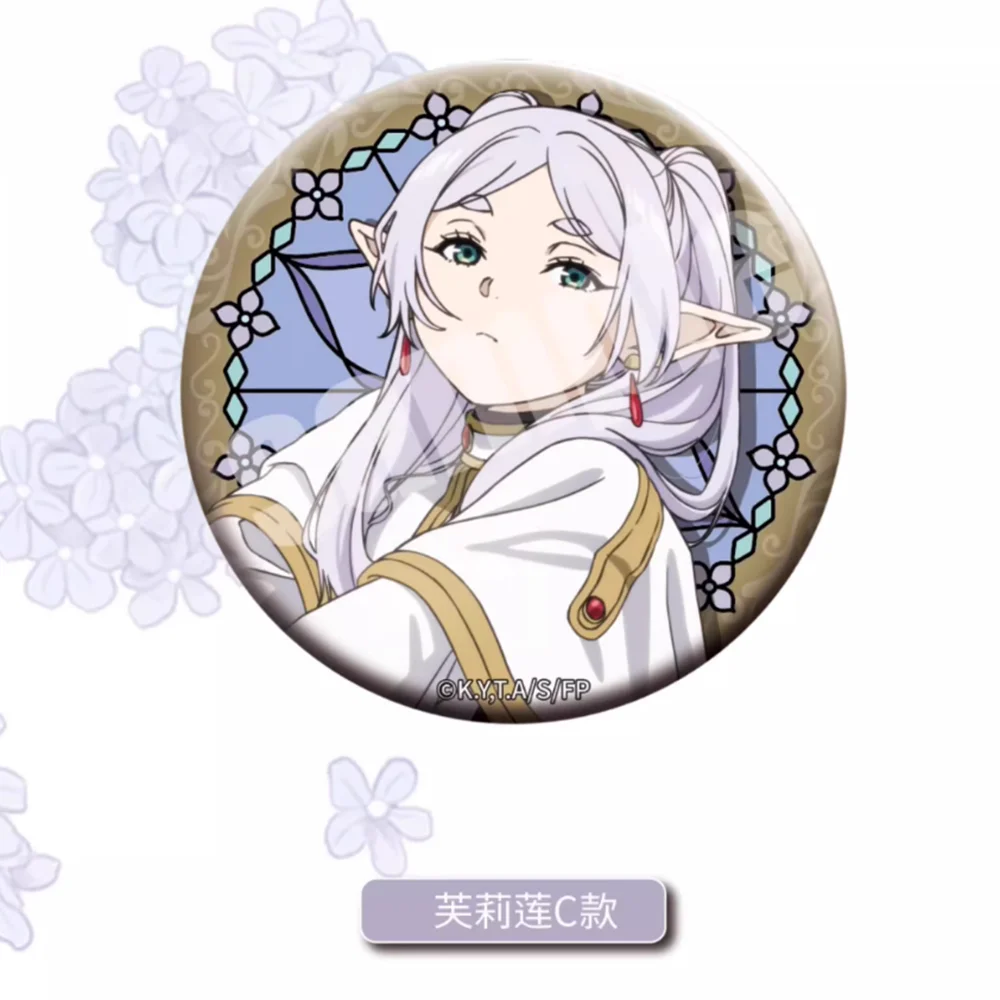 Official Genuine Frieren: Beyond Journey'S End Badge Blind Box 58mm Paillette Badge Series Animation Peripheral Ornaments