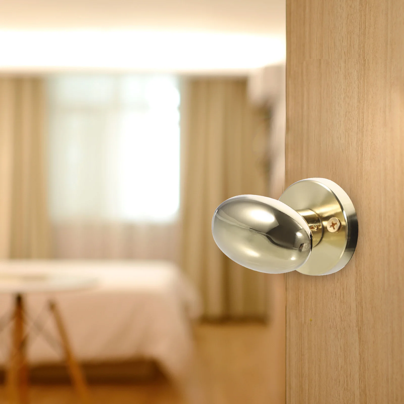 

1 Set Hidden Door Lock Stainless Steel Smooth Quiet Operation For Bedroom Bathroom Balcony Door Accessory Single Sided Deadbolt