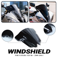 YZF-R6 Front Windscreen For YAMAHA YZF 600 R6 Motorcycle Windshield Double Bubble Wind Deflector YZFR6 Moto Windshield 2008-2016