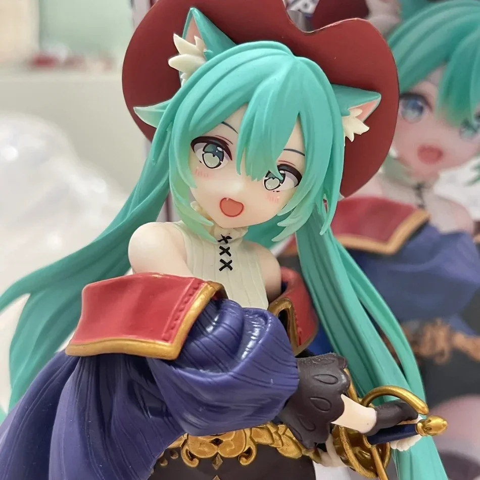 Neue Hatsune Miku Anime-Figur Märchenwunderland Der gestiefelte Kater PVC-Actionfigur Modell Spielzeug Dekoration Sammlerstück Geschenke