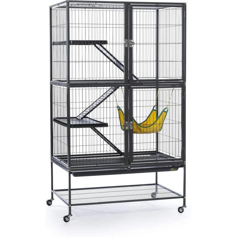 

Pet Products 485 Feisty Ferret Home with Stand, Black Hammertone