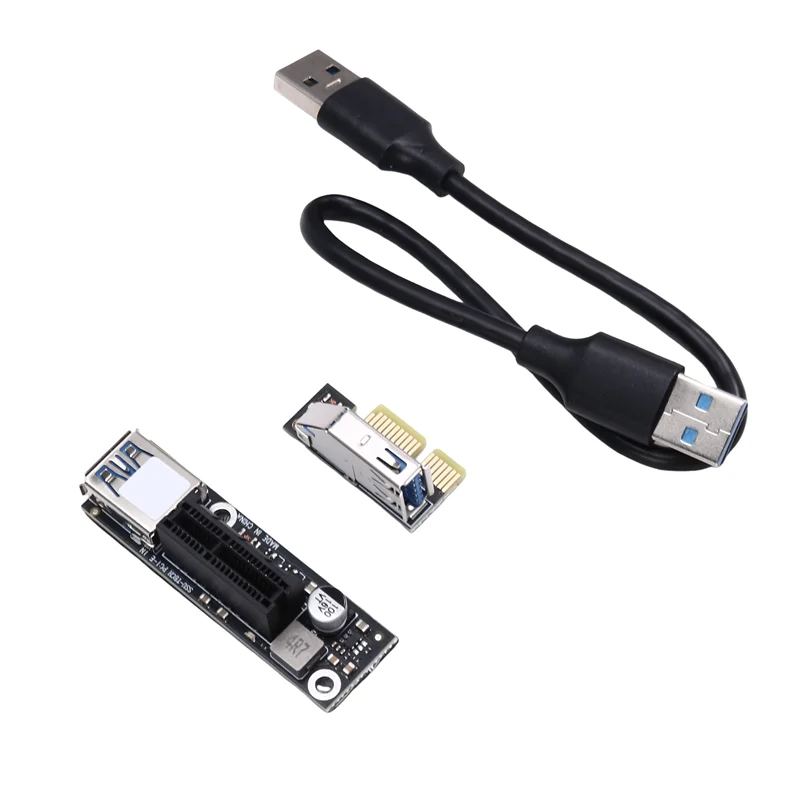 

TA-PCI-E 1X To 1X Riser Extender USB 3.0 Cable Working For AMD Motherboard PCI-E 3.0 X1 Slot For BTC Miner Antminer Mining