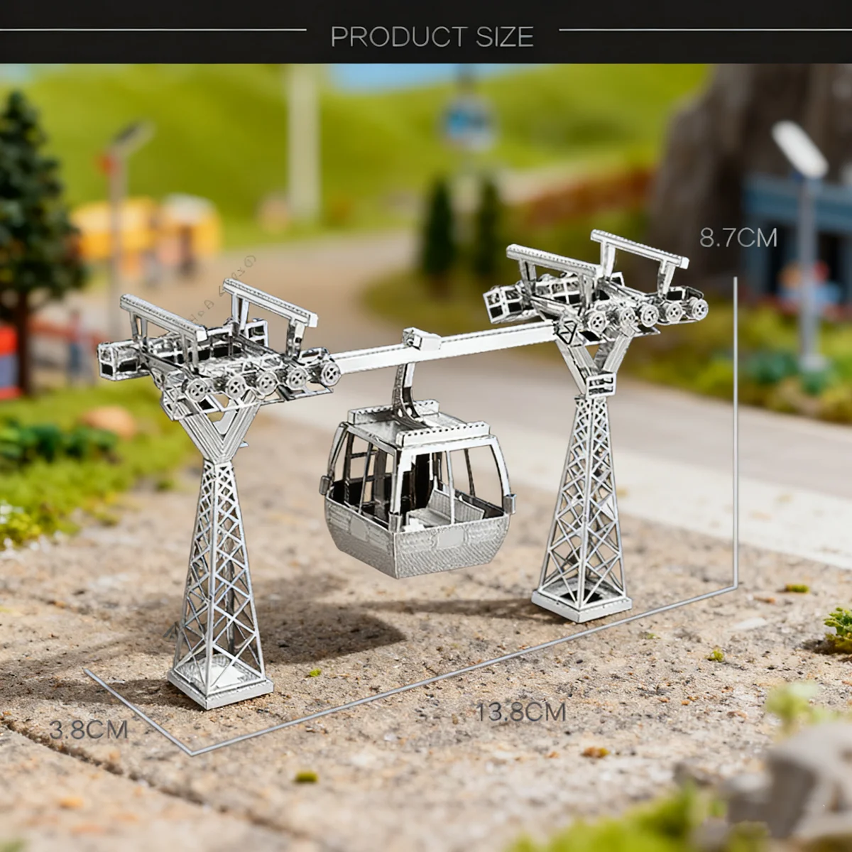 cable car 3D Metal Puzzle model kits DIY Laser Cut Puzzles Jigsaw Toy For Children view 4