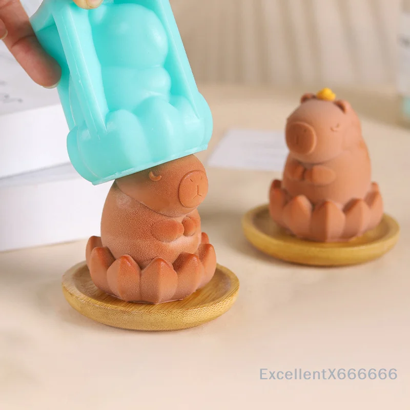 

Cute Capybara Milk Jelly Silicone Mold Pudding Capybara Dolphin Pudding Silicone Mould Home Baking Accessories
