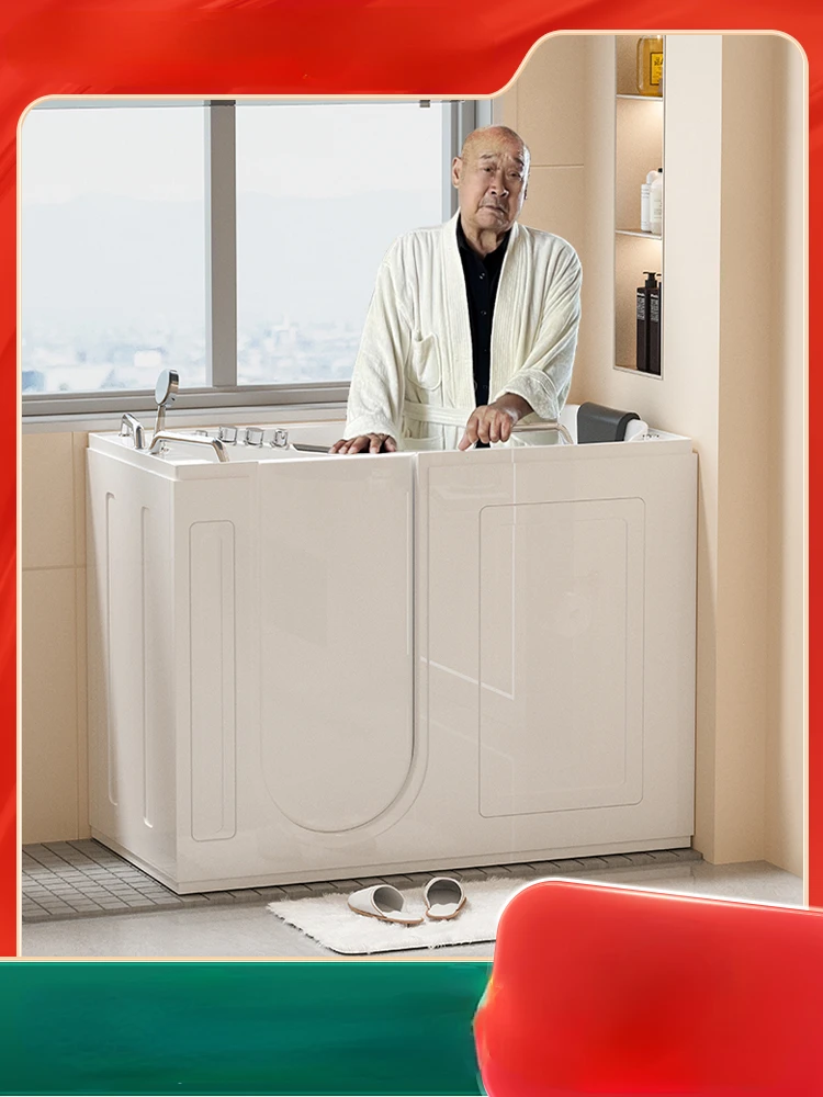 

Elderly Special Bathtub Barrier-Free Side Door Walk-in Home Deep Bubble Sitting Acrylic Small Apartment