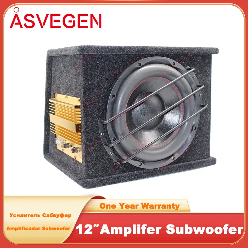 

12 InchTrapezoida Active Bass Subwoofer Car Amplifer Subwoofer Speaker DC 12V Active Subwoofer Audio Super Stereo