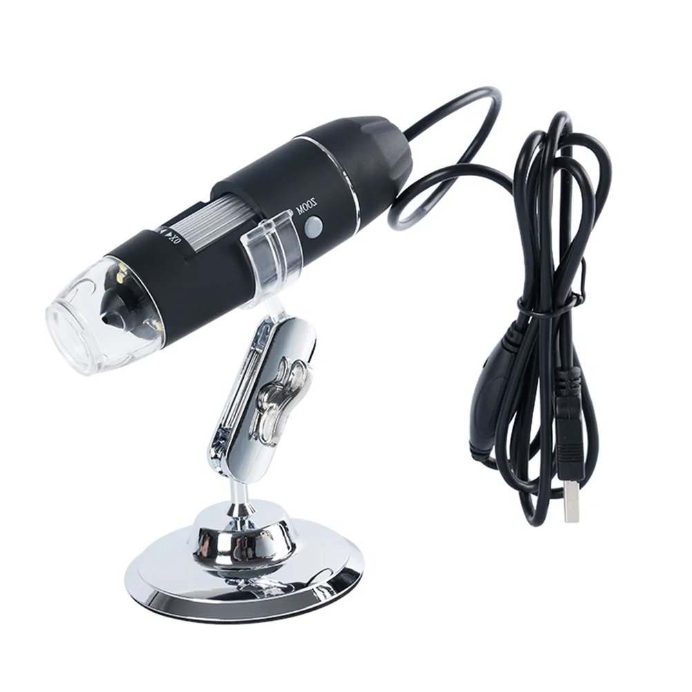 

USB Microscope 1600x 8 LED Magnification High-Resolution Low Power Consumption Compatible with Win 7 8