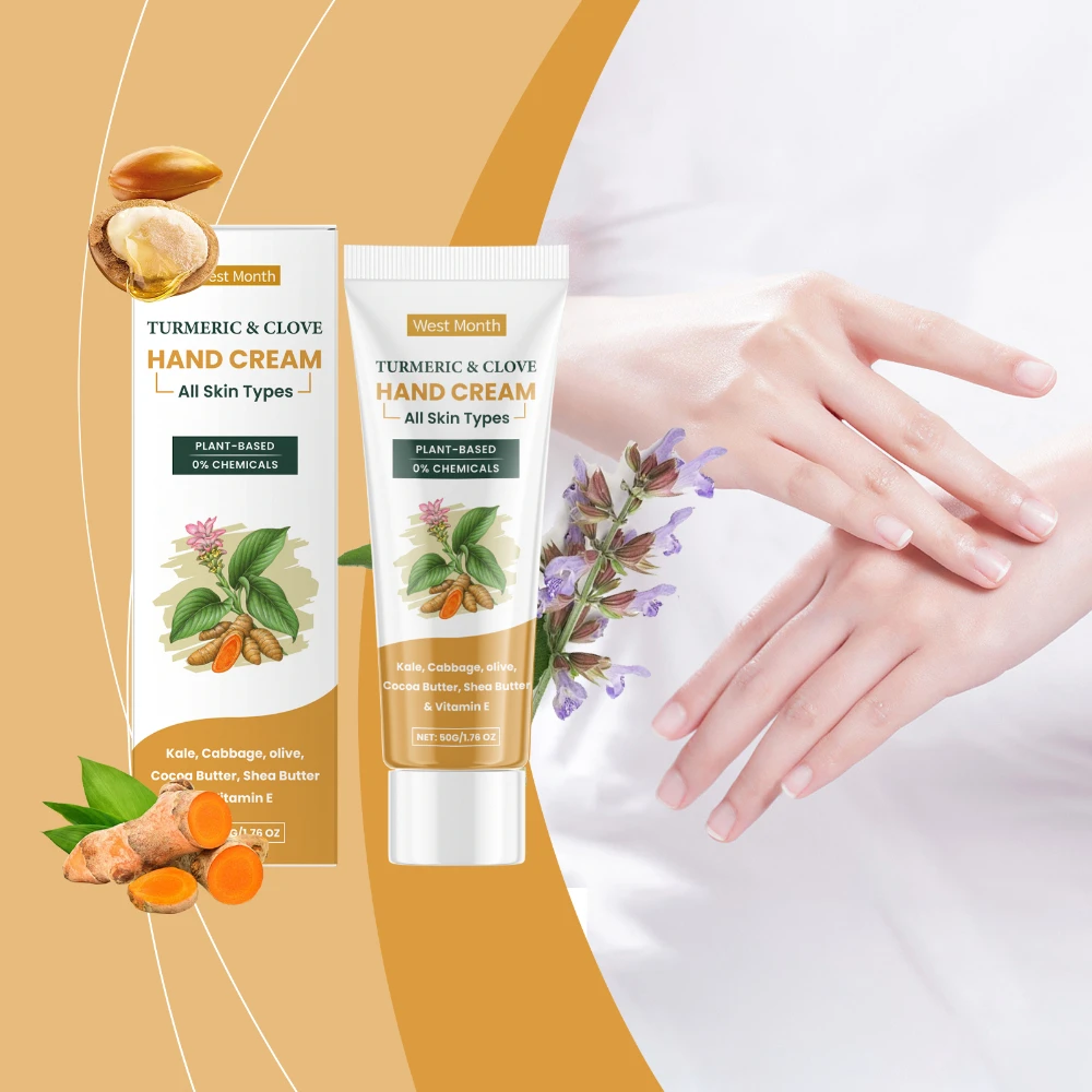 

Turmeric Clove Oil Hand Cream, Gentle Moisturizing Dry Hands Hydrating Winter Hand Cream
