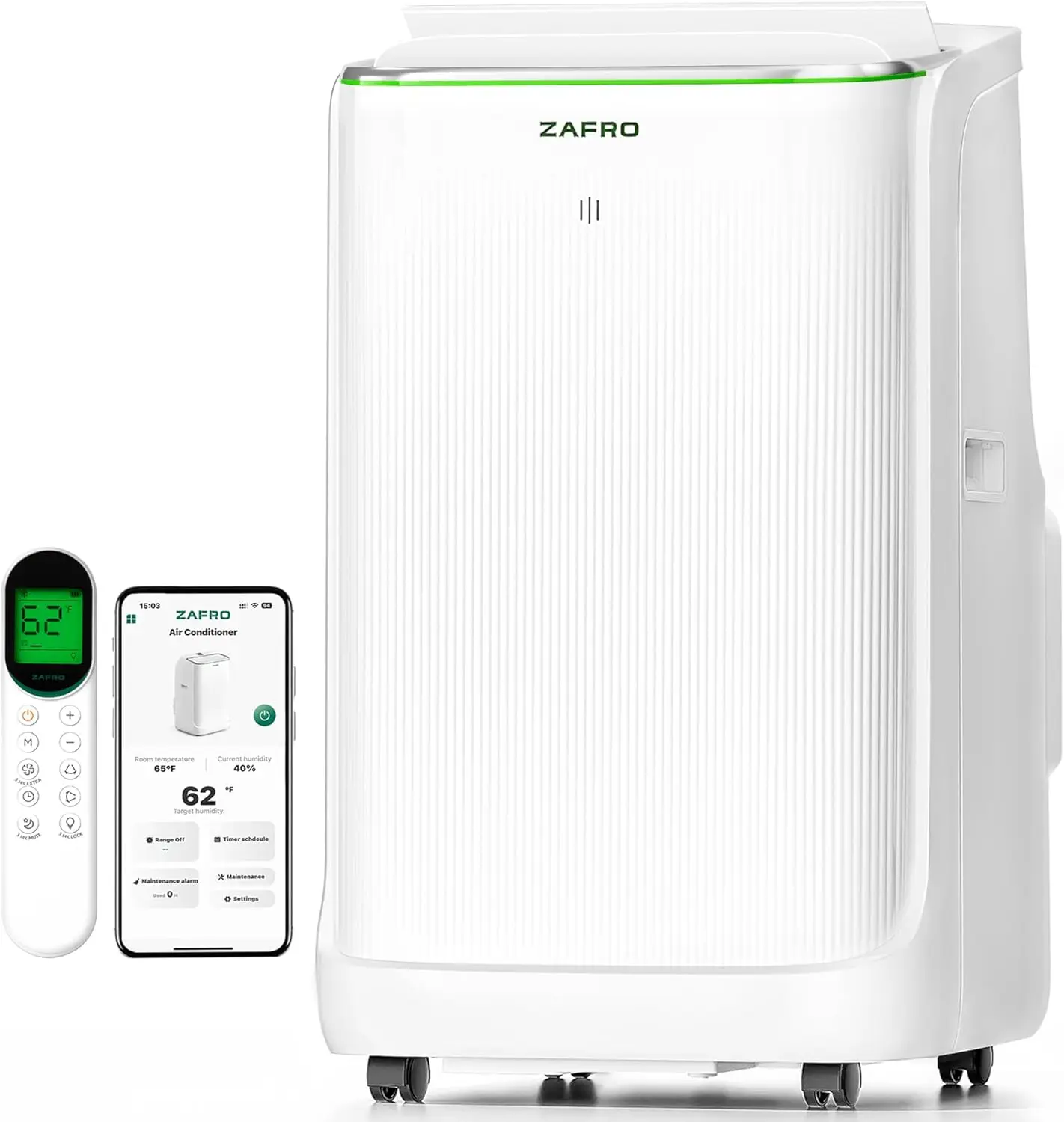 

Portable Air Conditioner with Dual Hose, 12000 BTU (8000 SACC), Ultra Quiet (42dB 2026), Energy-Saving, Drainage-Free Cooling, App & Remote Control, Suitable for Multiple Scenarios