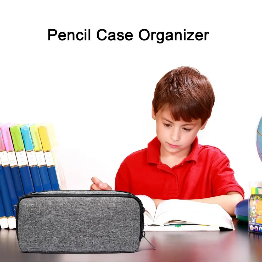 Estuche organizador de lápices de tela Oxford, estuche de lápices de capacidad, Juego de bolsas de colores para suministros escolares, Organización para adolescentes