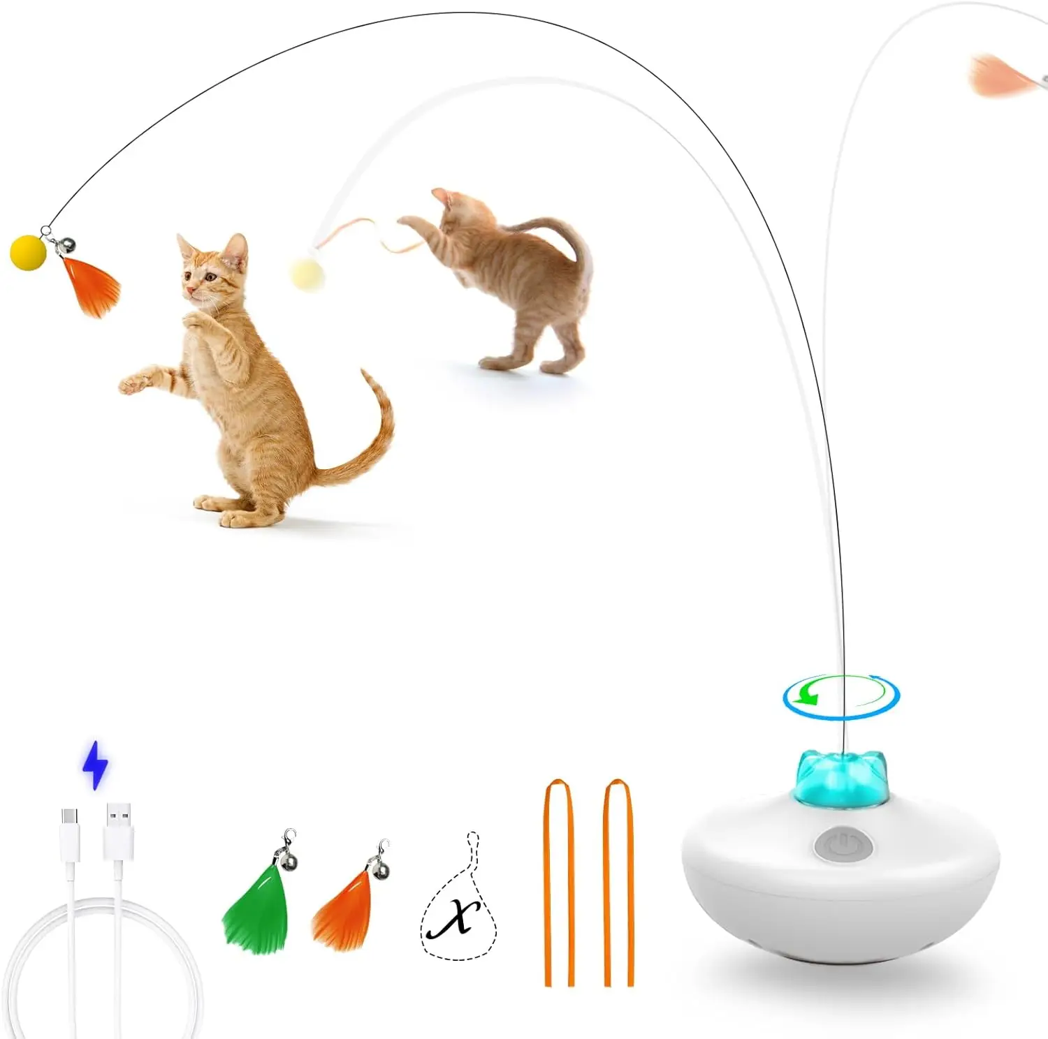

Интерактивные игрушки для кошек, стакан для упражнений для кошек, перезаряжаемые игрушки для кошек для домашних кошек, игра-бабочка, дразнящий котенок