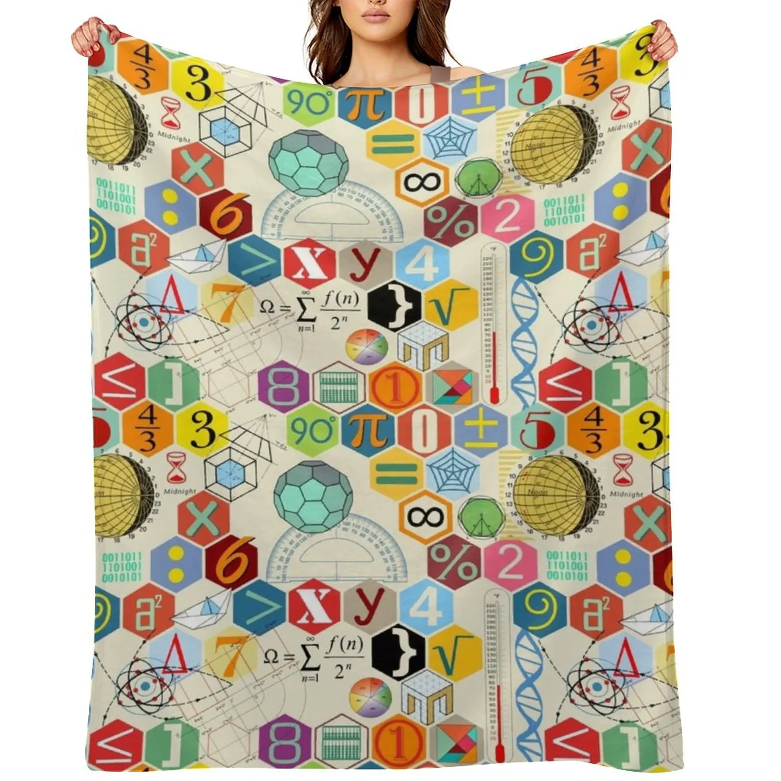 

MATH! Throw Blanket Weighted Retros Sofa Personalized Gift Blankets